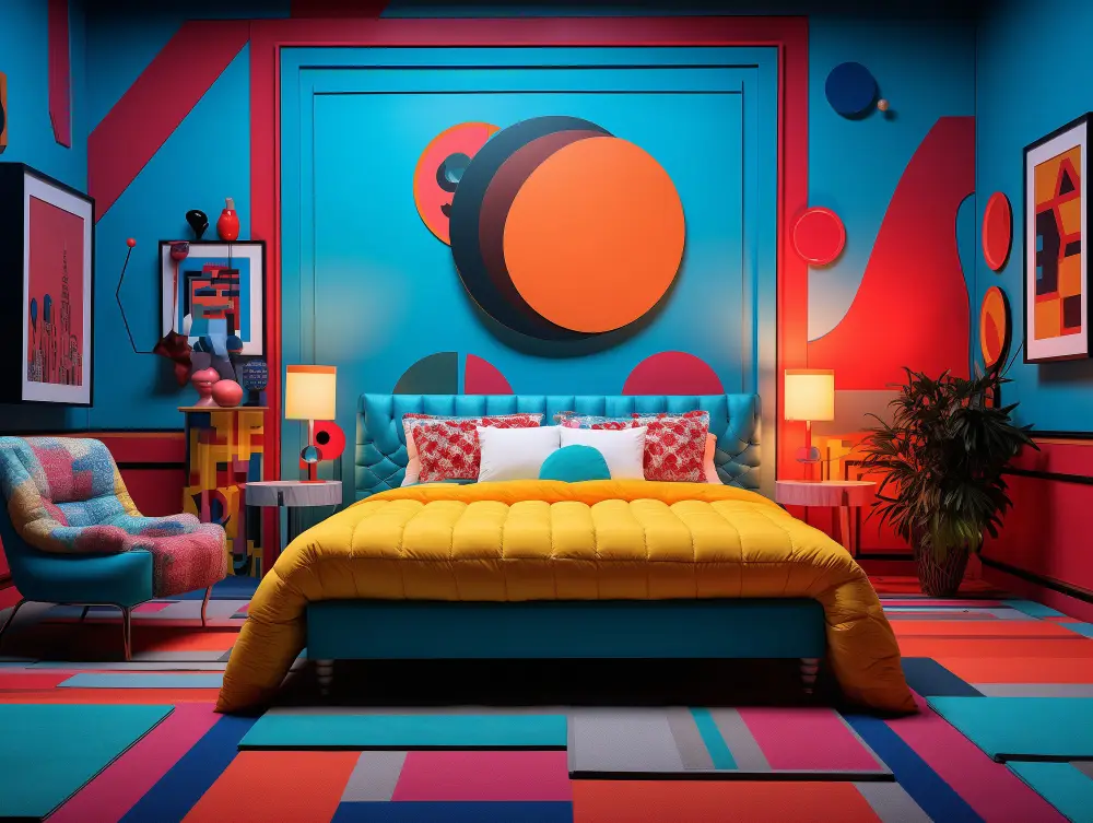 View-of-bedroom--with futuristic-decor--and-style